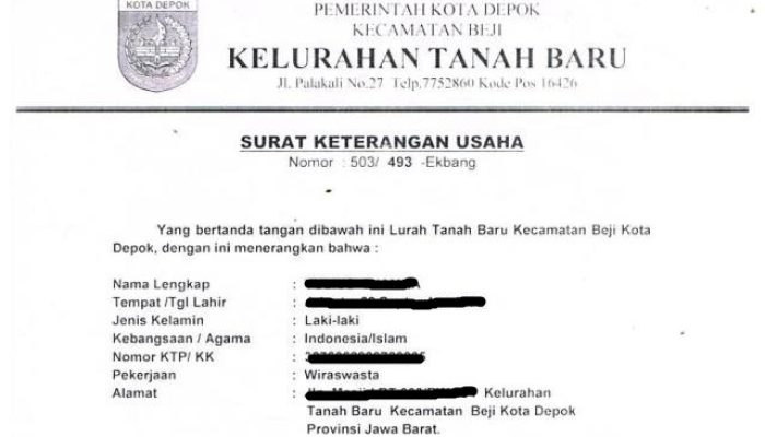 Pemkot Depok Hapus Surat Keterangan Usaha Tahun Ini Lho