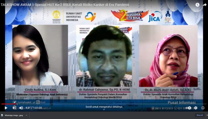 Talkshow Awam Bicara Sehat “Kenali Risiko Kanker: I Am and I Will”