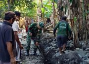 Pra TMMD Kodim 1501/Ternate, TNI dan Masyarakat Buat Fondasi Jalan dan Pagar Masjid