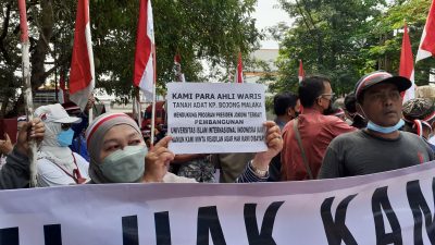 Minta Tanahnya Dibayar, Warga di Lahan UIII Depok Unjuk Rasa