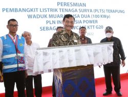 Menkomarves Luhut Binsar Resmikan PLTS Milik PLN di Nusa Dua Bali Jelang KTT G20