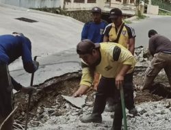 DPUPR Turunkan Satgas Tangani Jalan Ambles di Sawangan